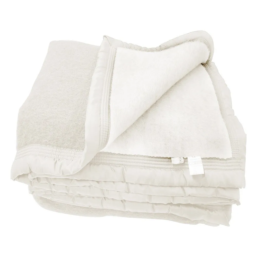 Couverture enn laine écru